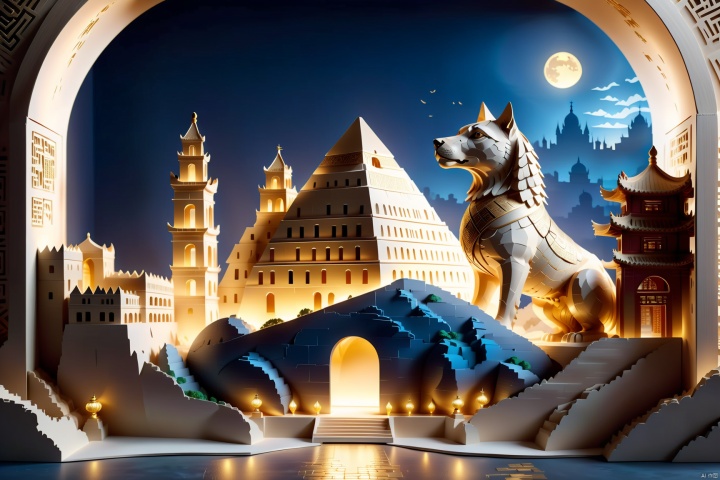  papercut of (Egyptian pyramids) and (Leaning Tower of Pisa) and (Notre Dame Cathedral in Paris) and (Chinese Forbidden City) and (chinese Greatwall) and (London Tower Bridge) and (Roman Colosseum) and (Greek temples) and (America Statue of Liberty) and (Kremlin palace),background of earth,masterpiece, best quality, epic cinematic, soft nature lights, rim light, amazing, hyper detailed, ultra realistic, photorealistic, Ray tracing, Cinematic Light, light source contrast,jingjing,Relief style,lmyy,papercut