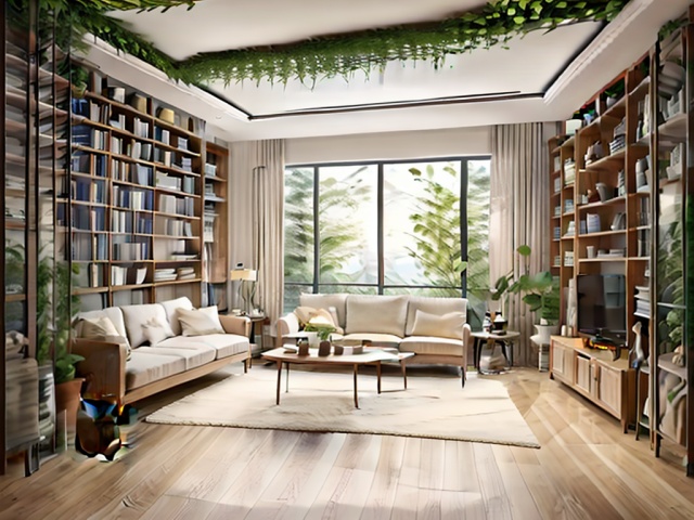  ultra high resolution,masterpiece,realistichighest ,resolution,Super Detail,best quality,photorealistic modern living room,parks and buildings from window,beautiful landscape, best quality,(8k, RAW photo, best quality, masterpiece:1.2),isometric,realistic,highest resolution,virgo,impressionist,Nayuta_Area_Reception,1 bedroom,a living room,sofa,detailed lighting,bookshelf,,room2,big TV,in the morning light,wood and flower,Movie Angle,Movie Texture,Movie Lighting,Mediterranean style,very atmospheric