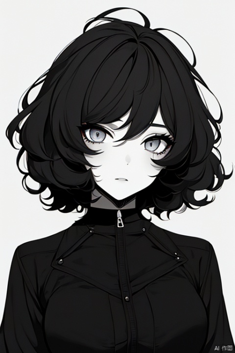  {{masterpiece}},{{best quality}}, {{ultra-detailed}}, {{illustration}},{{1 mature female}},{age up},{cool face},{solo},{{pale skin}},short hair,{pure black hair},long bangs,messy_hair,{{dark grey eyes}},{city scape},{{black jacket}},beautiful detailed eyes,{medium breasts},the upper body,expressionless,