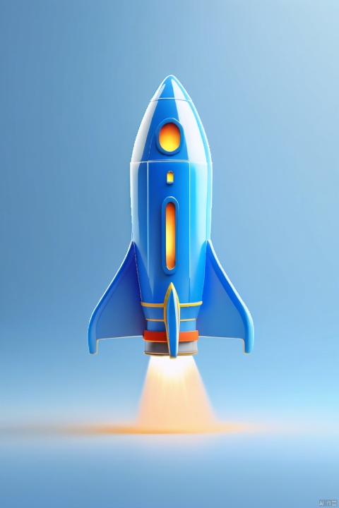  a blue rocket, solo, stars, magic, blue background