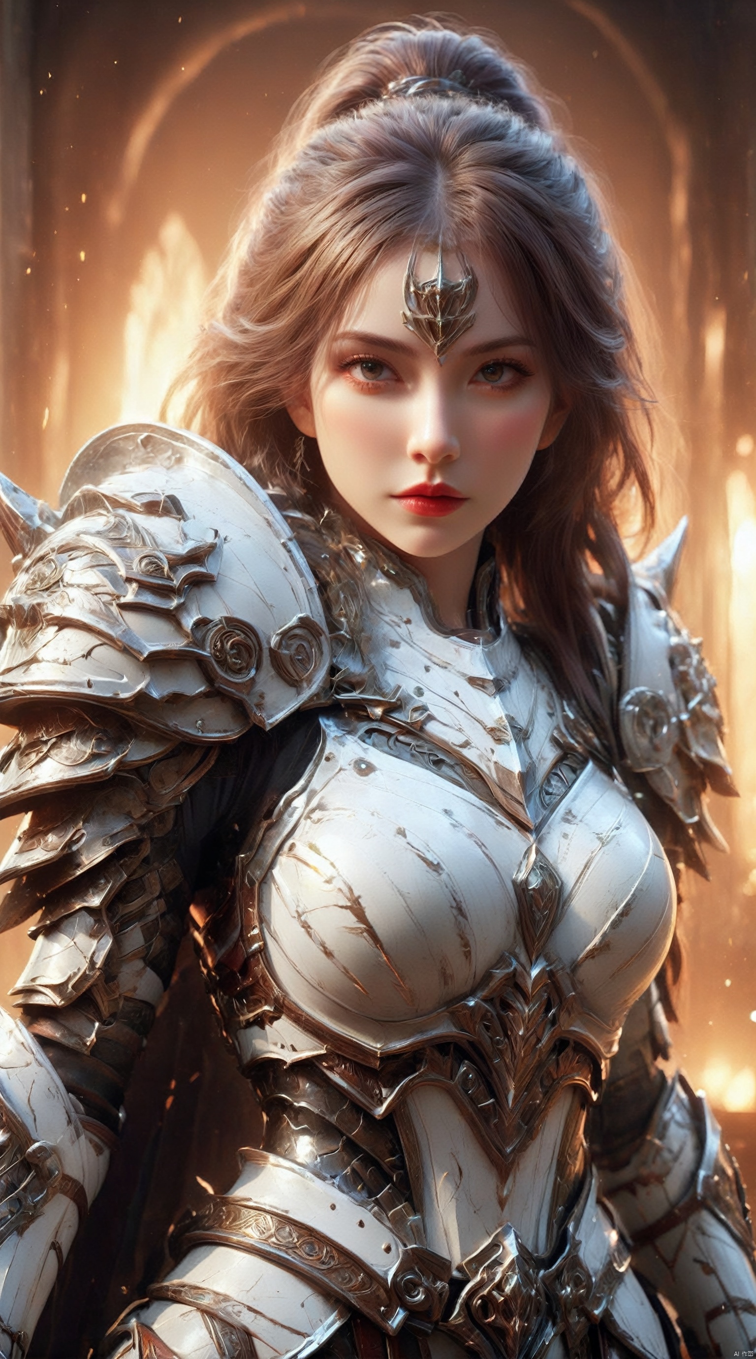  The female soldier wore a suit of fine white armor and looked imposing. The texture of the armor was hard and smooth, it seemed to be made of an unknown metal, and it radiated a faint glow. The e breastplate part of the armor is carved with an intricate pattern that reveals mysterious and ancient beliefs.
The female warrior's arms are covered with long arms, and the shape of the arms echoes the armor, which adds a sense of beauty and provides a certain protection. In her hand she clutched a huge tomahawk, its body deep black and exuding a strong metallic texture. The surface of the axe is carved with complex lines, which seem to contain mysterious powers, reminiscent of ancient legends.
The handle of the tomahawk is partially composed of a stout wooden pole covered with a rough texture, giving it a thick and tough feel. At the end of the handle is a sharp iron spear, which can be used as an additional weapon. The shape of the whole tomahawk is very rough and powerful, and it seems to have endless strength and endless courage.
1 girl,full body,
render,technology, (best quality) (masterpiece), (highly detailed), 4K,Official art, unit 8 k wallpaper, ultra detailed, masterpiece, best quality, extremely detailed,atmospheric,highdetail,exquisitefacialfeatures,futuristic,sciencefiction,CG,