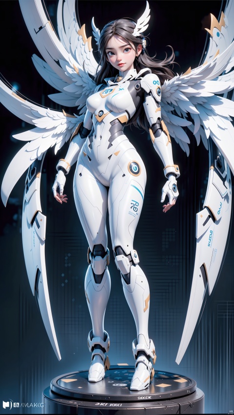  1 girl,mecha,Angel,Six wings,Clear eyes,
Disney style,3D,full body,Sci-fi,exquisitefacialfeatures,futuristic,
render,technology, (best quality) (masterpiece), (highly in detailed), 4K,Official art, unit 8 k wallpaper, ultra detailed, masterpiece, best quality, extremely detailed,CG,low saturation,