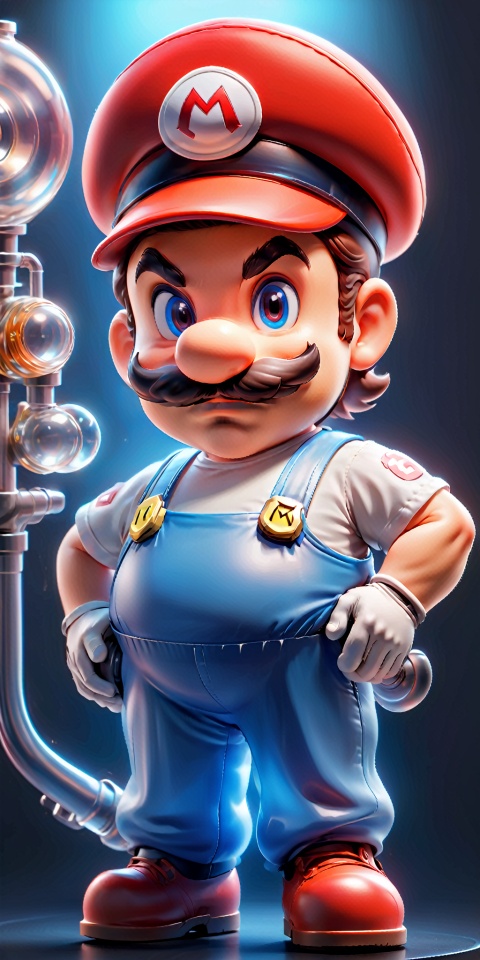Mario is typically depicted as a portly Italian plumber with a large moustache,
Super Mario,whole body portrait,large moustache,Red cap,
surreal,unbelievablyrichdetails,realisticfantastical ,3d render,technology, (best quality) (masterpiece), (highly detailed), qigame,4K,Official art, unit 8 k wallpaper, ultra detailed, beautiful and aesthetic, masterpiece, best quality, extremely detailed, dynamic angle,   atmospheric,   full body lens,high detail,exquisite facial features,futuristic,science fiction,3dIcon