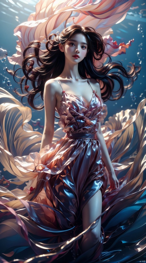  In a vast ocean, the girl met the dragon. She has long golden hair and her eyes are as clear as the blue sea and sky. She was wearing a white long skirt, with the hem swaying gently with the waves of the seawater. Her smile is bright and gives people a warm feeling. At the same time, the appearance of the dragon is also very eye-catching. Its scales are like hard steel, emitting a cold light. The eyes of the dragon are deep and bright, as if they can see through everything. Its tail is long and sturdy, like a steel whip, with infinite power.
1 girl and 1 dragon,masterpiece,
render,technology, (best quality) (masterpiece), (highly detailed), 4K,Official art, unit 8 k wallpaper, ultra detailed, masterpiece, best quality, extremely detailed, dynamic angle,atmospheric,highdetail,exquisitefacialfeatures,futuristic,sciencefiction,CG,