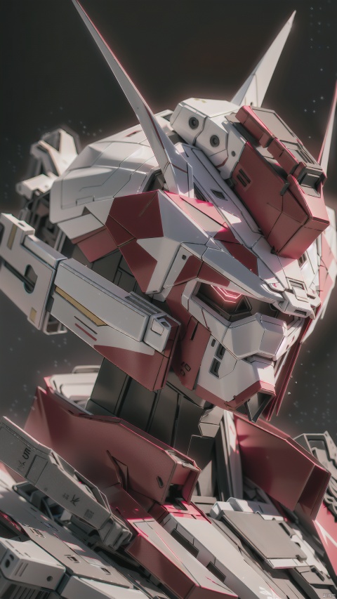  mecha,Red & Black,Timeless Warrior,Metallic Texture,
Sci-Fi Futurism,Cyberpunk Style,The Super Dimension Fortress Macross,
render,technology, (best quality) (masterpiece), (highly in detailed), 4K,Official art, unit 8 k wallpaper, ultra detailed, masterpiece, best quality, extremely detailed,CG,low saturation, Origami, BJ_Gundam