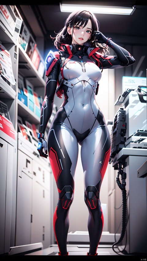  1 girl,Red & Black Battle Suit,Timeless Warrior,Metallic Texture,
Sci-Fi Futurism,Cyberpunk Style,The Super Dimension Fortress Macross,
render,technology, (best quality) (masterpiece), (highly in detailed), 4K,Official art, unit 8 k wallpaper, ultra detailed, masterpiece, best quality, extremely detailed,CG,low saturation, as style,lineart,黑白画, realistic, bzillust, 1girl