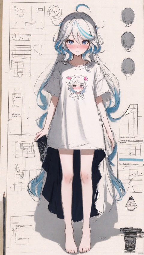  masterpiece, best quality,multiple views,(sketch:1.25),(loli),((no shoes)),(shy:0.5),best quality,graphite \\(medium\\),ske,gradient,rainbow,pen,pencil,note,long hair,(highres:0.8),absurdres,full body,(ultra-detailed:1.1025),(illustration:1.1025),(infographic:1.2),pajamas,(little girl:1.1),patent drawings,physical measurement,(all clothes configuration:1.05),stationery,(solo),perfectly drawn hands,standing,cohesive background,(character sheet),thin,full body,,white t-shirt,wet white pantyhose,wet,nose blush,naughty face,cum,
, ,masterpiece,best quality,,masterpiece,best quality,,masterpiece,best quality,cross-shaped pupils,default_dress,,