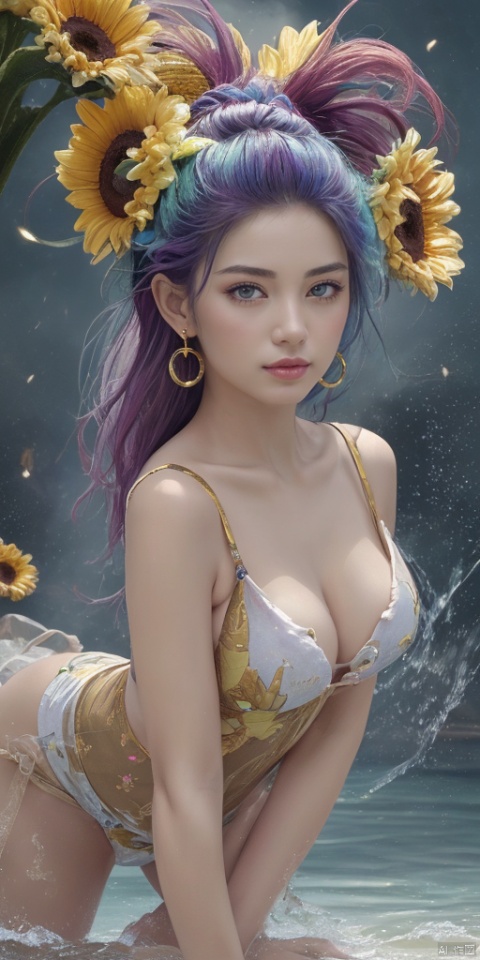  1girl, outdoors, sky, shorts, barefoot, day, cloud, water, one-piece swimsuit, ocean, beach, Han Chinese girls,yellow Hanfu,feathers,floating object,floating weapon,chinese clothes,large breasts,sunflower,jewelry, earrings,lips, makeup, portrait, eyeshadow, realistic, nose,{{best quality}}, {{masterpiece}}, {{ultra-detailed}}, {illustration}, {detailed light}, {an extremely delicate and beautiful}, a girl, {beautiful detailed eyes}, stars in the eyes, messy floating hair, colored inner hair, Starry sky adorns hair, depth of field, large breasts,cleavage,blurry, no humans, traditional media, gem, crystal, still life, Dance,movements, All the Colours of the Rainbow,zj,
simple background, shiny, blurry, no humans, depth of field, black background, gem, crystal, realistic, red gemstone, still life,
