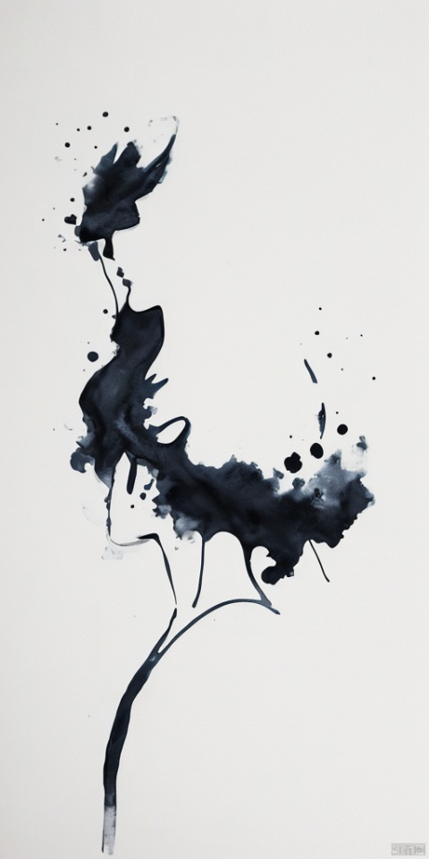 1girl,minimalist ink painting