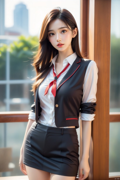  masterpiece,bestquality,realistic,8k,officialart,ultrahighres,school uniforms,1girl, Light master