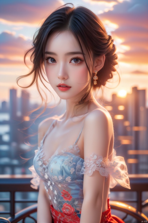  Best quality, masterpiece, photorealistic, 32K uhd, official Art,
1girl, dofas, solo,cityscape,sunset,double exposure photography