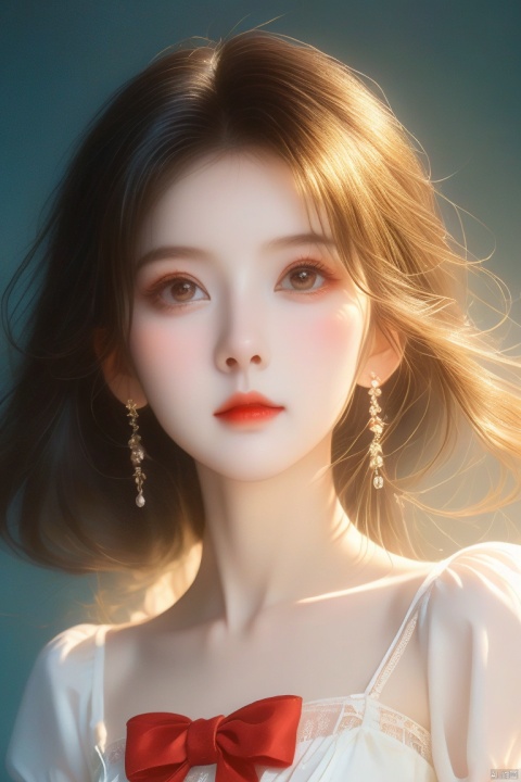  beautiful illustration, best quality, cute petit girl, (transform sequence), transform magical girl, chibi, white magical girl, fractal art, albino, babyface, long pure white and red mesh hair, beautiful detailed red eyes, cinematic lighting, cowboy shot, looking atviewer,frombottom,happy,国风古装