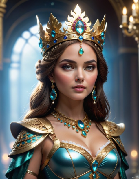 ((best quality)), ((masterpiece)), (detailed), close-up, person wearing costume, (Behance contest winner:1.2), fantasy art, crown , 3D goddess portrait, captivating lighting, 8k resolution, striking facial expression, (elaborate costume details:1.3), vibrant colors, powerful presence, (ethereal glow:1.1), (masterpiece,best quality,ultra_detailed, highres, absurdres:1.2)