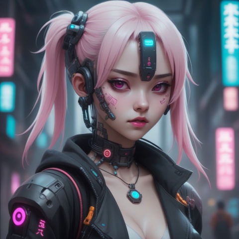 1girl,yiwozuo,Cyberpunk Fantasy
