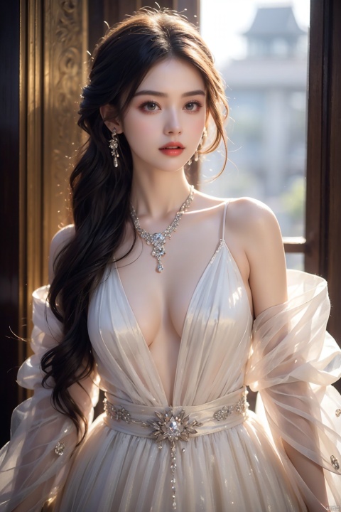 1girl, solo, (dramatic, gritty, intense:1.4),masterpiece, best quality, 32k uhd, insane details, intricate details, hyperdetailed, hyper quality, high detail, ultra detailed, Masterpiece,,A beautiful maiden lying in the center of the palace, purple flames and black swirls, traditional Chinese costume jewelry, (9Fox Tail:1.3), elaborate costumes, full body photos, traditional costumes, Fox tail, white hair,(Radiant Crystal-Embellished High-Low Hem Dress with Plunging V-Neckline:1.6),,