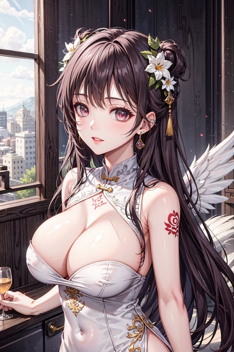  full body,((very detailed CG)), ((8k)), hot spring, a girl, solo, beautiful face, very long hair, unparalleled masterpiece, exquisite CG render, Upper body,Big breasts, big tits,Best quality, masterpiece, ultra high res, (real person,fashion photography portrait,photograph), (cowboy shot), deep shadow, low key ,,,,, ,(pureerosface_v1:0.5), chang, glowing, dish hair, light master,long sleeves,qingsha,Sexy Big Breast,crystal_dress , crystal , wings ,Ylvi-Tattoos,tattoo,MARIE-PUSSY-PIERCINGS,The eye,dunhuangyishu\(huafeng\),xiaoyemao, dress,dress,dofas,chinese dress,crystaleyes,changexianzi,hanikezi,fantastic coloured glaze