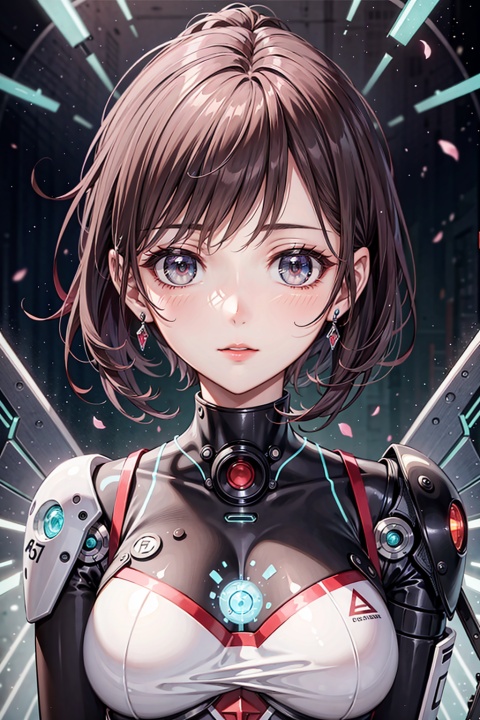  a transparent porcelain android looking at viewer,1cyborg girl,17yo,,transparent body, revealing a transparent panel,beautiful face, mechanical ribs, glowing fluid energy flowing through mecha veins, with vibrant colors,fine luster, (masterpiece,best quality:1.4),Pohot,photograph, RAW photo, professional,