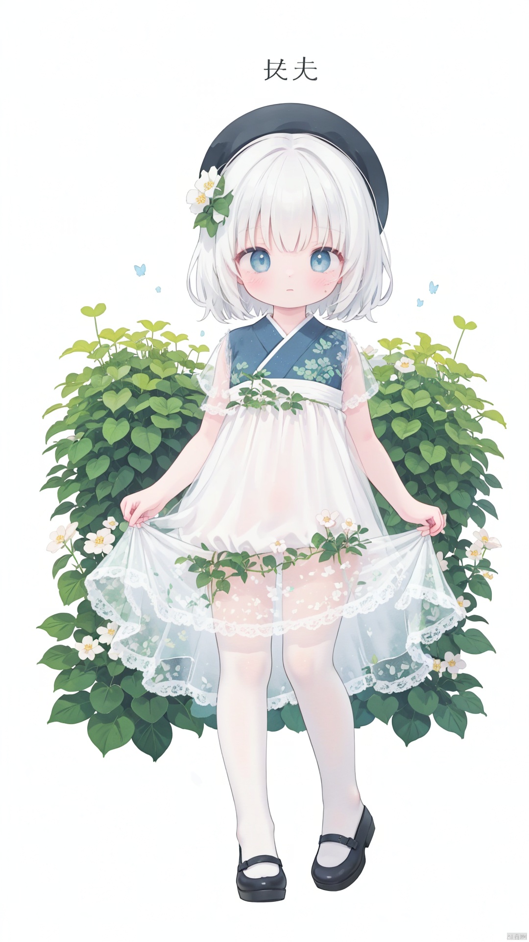 masterpiece,best quality,high quality,(colorful),[Artist onineko],[Artist chen bin],[Artist agwing86],
white pantyhose,toeless_legwear,watercolor,masterpiece,best quality,extremely detailed,1girl,full body,beautiful detailed eyes,cute anime face,full body,beautiful detailed face,white hair,(Botanical illustration:1.5),white dress,1 girl,ziyi,