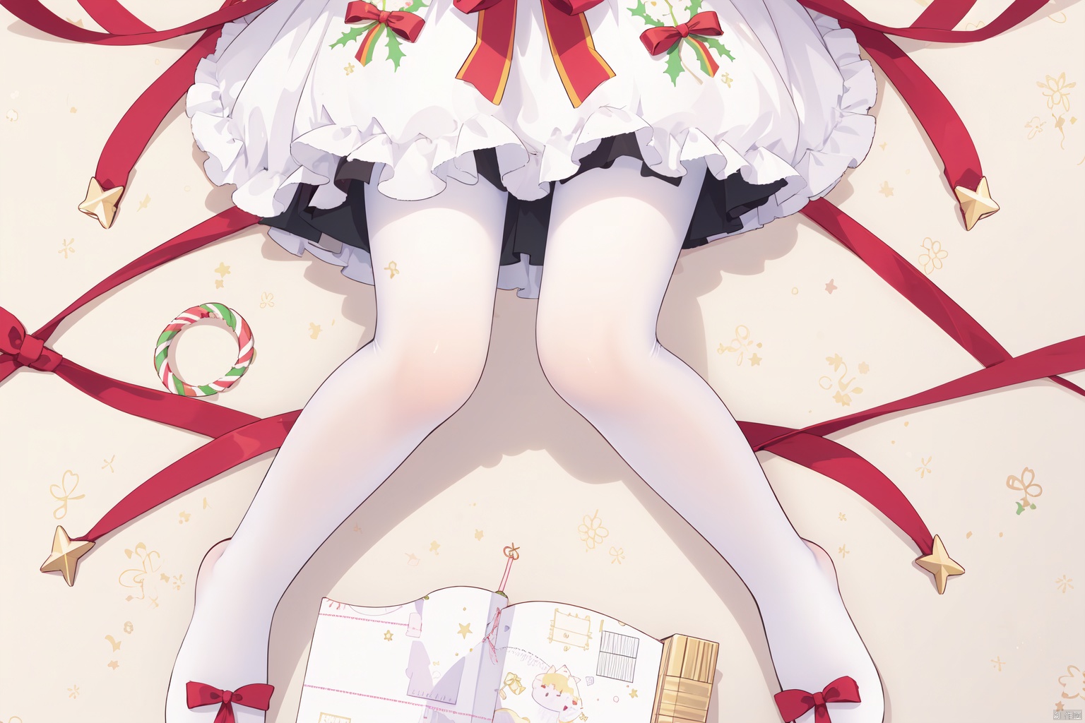  1girl,loli,petite child,cat ears,( ribbon:1.2),christmas,full body,in gift box,highres fix, ( ribbon:1.2),((masterpiece)), (best quality:1.2),(very fine 8K CG wallpaper1.2),colorful,(ultra-detailed:1.2),(illustration:1.2),white pantyhose
