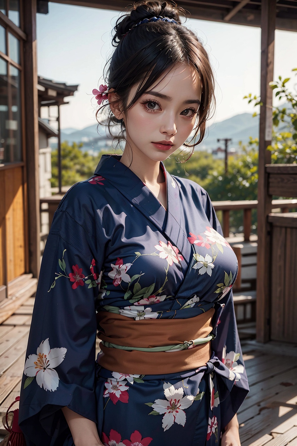 Big tits, yukata re