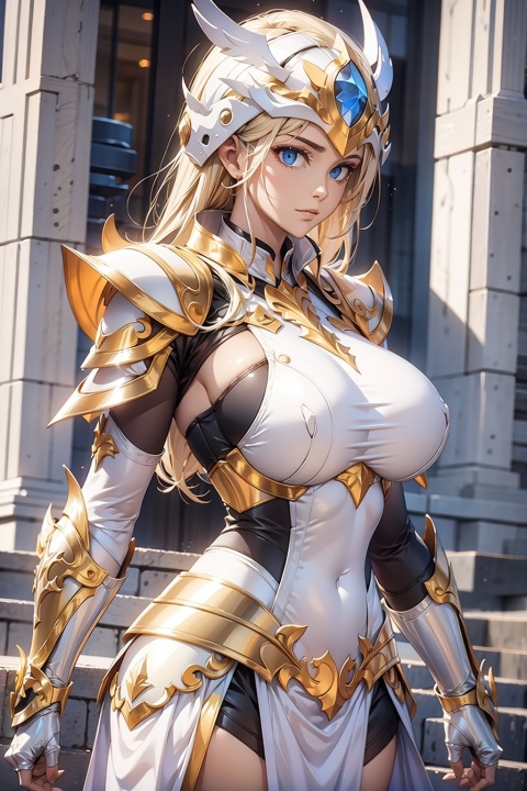  big breast, white armor,sexy