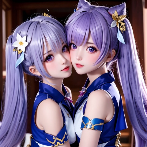  2 Girls, masterpiece, high quality, beautiful wallpaper, 16k, animation, illustration, positive view, perfect body, complete body, delicate face, delicate features, children, kissing, intense kiss, lesbian, loli, female primary school students, symmetrical_docking, 1girl