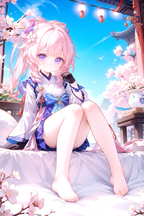  best_quality, extremely detailed details, simple,clean_picture, loli,1_girl,solo,((full_body)),
pretty face,extremely delicate and beautiful girls,(beautiful detailed eyes),blue eyes, hair ornament, purple eyes, pink hair, multicolored hair, vision \(genshin impact\),half gloves, bow-shaped hair, blunt bangs, gradient hair, 
Chinese_clothes,new_year,Spring_Festival,red_clothes,Chinese_style,hanfu,