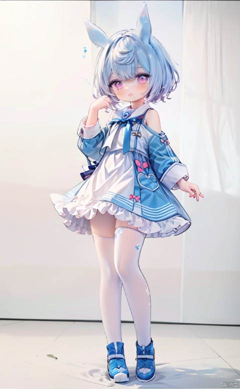 best_quality, extremely detailed details, simple,clean_picture, loli,1_girl,solo,((full_body)),
pretty face,extremely delicate and beautiful girls,(beautiful detailed eyes),red_eyes,blue_hair,animal_ears,segewen, , segewen, cute0001, cute0000