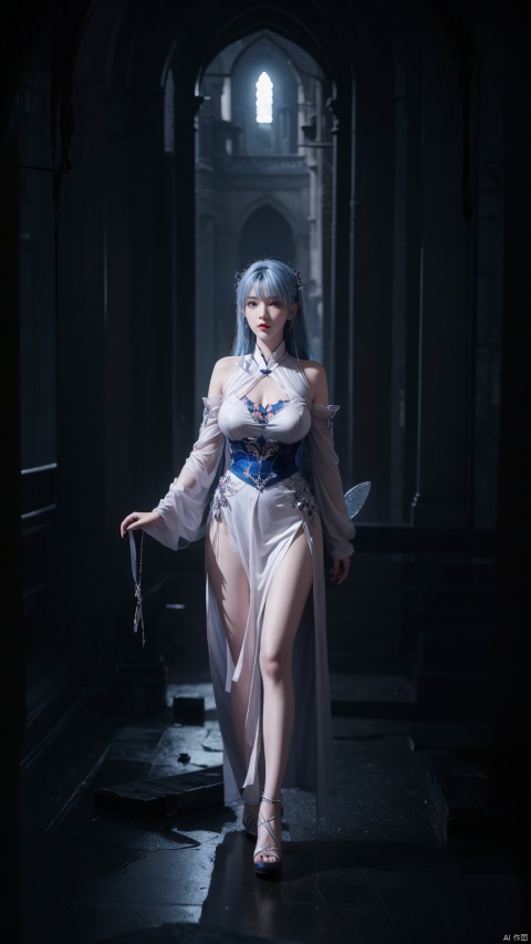  fairy,gigantic_breasts,dream,UHD,light,very_beautiful_face,blue_hair,full_body, backlighting,missionary, , xiaoyixian