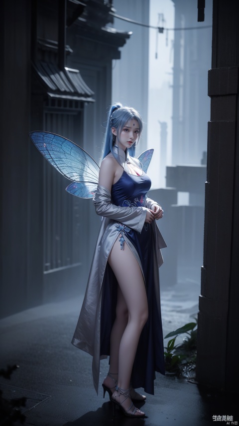  fairy,gigantic_breasts,dream,UHD,light,very_beautiful_face,blue_hair,full_body, backlighting,missionary, , xiaoyixian