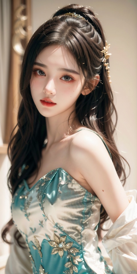  , best quality, 8K, HDR, highres, absurdres:1.2, blurry background, bokeh:1.2, Photography, (photorealistic:1.4), (masterpiece:1.3), (intricate details:1.2), 1girl, solo, delicate, (detailed eyes), (detailed facial features), petite,skin tight, (looking_at_viewer), from_front, (skinny), (lipgloss, caustics, Broad lighting, natural shading, 85mm, f/1.4, ISO 200, 1/160s:0.75),dress, , ((poakl)),Light master, jujingyi