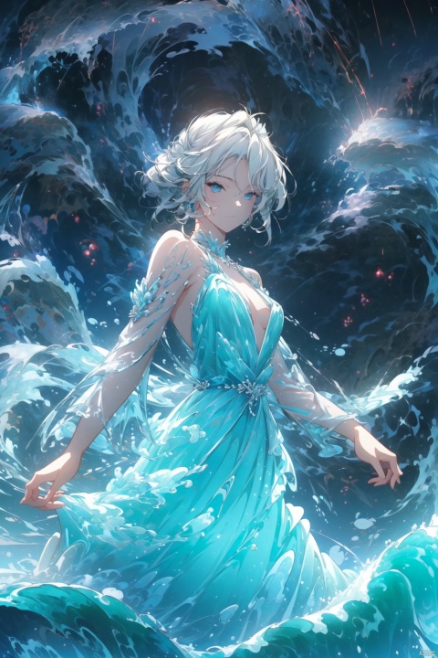  ,Absurdres, highres, ultra detailed, (1girl: 1.3),
BREAK,
(ice art, translucent forms, ephemeral beauty, crystalline textures, delicate craftsmanship, chilling allure),sea,wave,liquid clothes,dress, water dress,sky,cloud:1.3