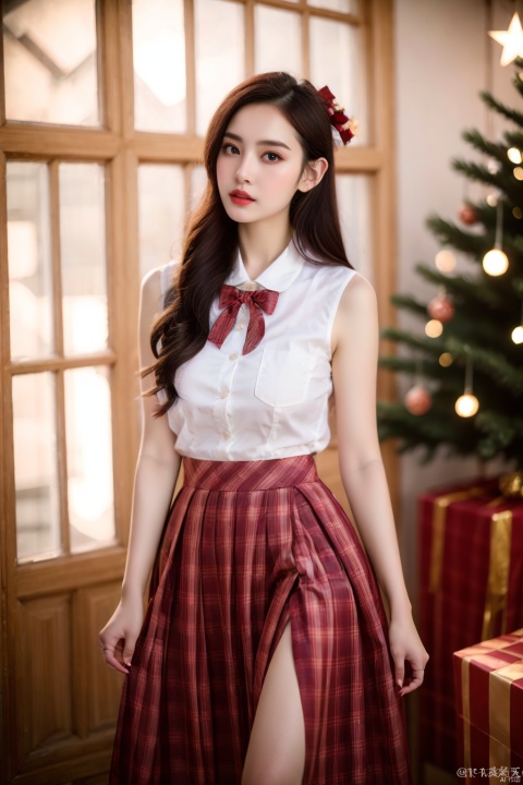  1girl,best quality,masterpiece,best quality,masterpiece,realistic,best quality,realistic,masterpiece,highres,christmas costumes,