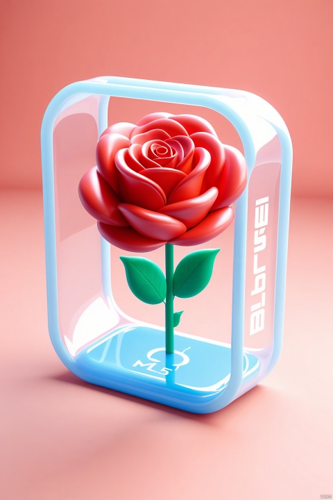 blurry foreground with text "ML520",
top angle, a logo pop out from the flat background, logo design like a Rose, cartoonish, in the material of inflated plastic, 3D cartoon illustration, 3D, pixar, minimalist,

