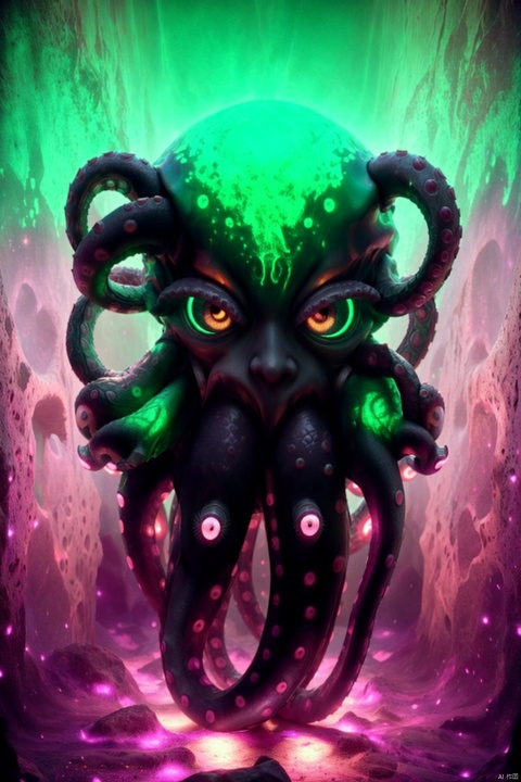  Masterpiece, high-quality, 8K, octopus monster, full body with eyes, huge octopus tentacles, suction cups, metal bracelet, bracelet decoration, Crusoe style, movie lighting,darkstyle



,迪士尼, neonrgbstyle, EPICARMOR2024