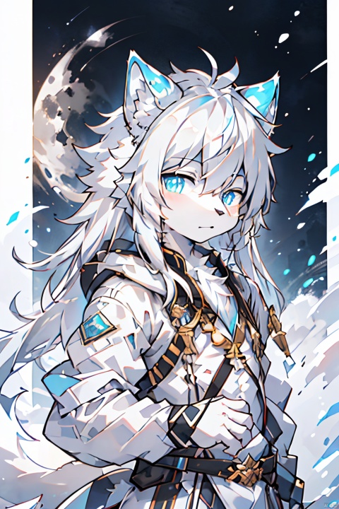  1man,Correct body structure,Correct finger structure,Correct pupil structure,single person, white fur, wolf, white hair, long hair,bluepupils,nj5furry
**,贞操锁,雄性,性奴隶