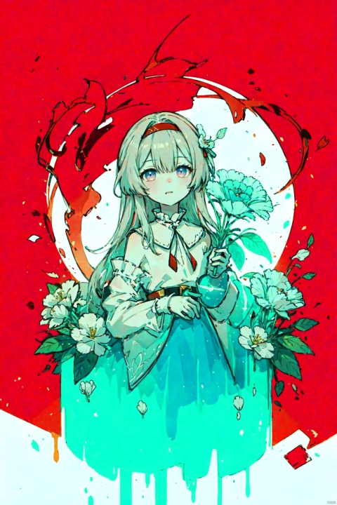  1girl, long hair, flower, Lisianthus, in the style of red and light azure, dreamy and romantic compositions, red, ethereal foliage, playful arrangements, fantasy, high contrast, ink strokes, explosions, over exposure, purple and red tone impression, abstract, whole body capture, ,
, 1girl, liuying, shota,red background