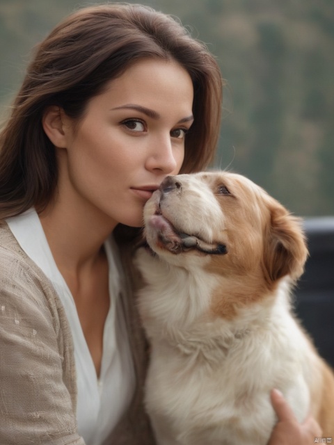  [dog|cow],[cinematic|photo] woman