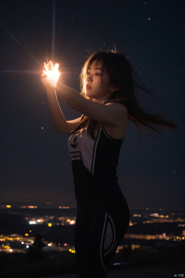  simple_background
,wearing Lycra, Black hair styled as Shaggy, at Nighttime, Very wide view, Classical, Beautifully Lit, pinhole lens, halftone texture, "Stars ignite the night, celestial flames dancing across the heavens, igniting dreams in our hearts.
