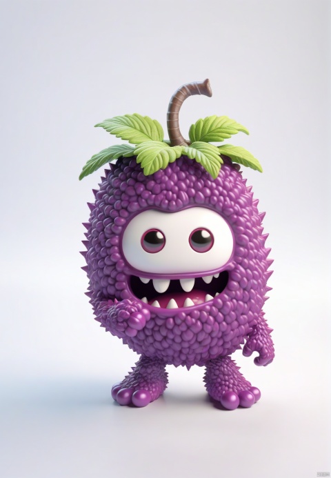  Martial Arts Movie Style, the cutest Marionberry monster in the world, white background, 3d printed, hdr, 8k,