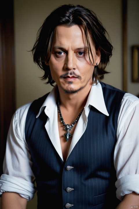  masterpiece, best quality, photorealistic,Johnny Depp