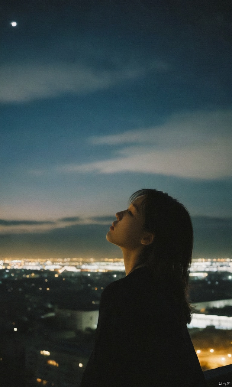  1girl,Fujifilm Provia 400X,heavy breathing,night view,Surrealism,