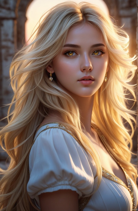  xxmixgirl,masterpiece,illustration,best quality,extremely detailed CG unity 8k wallpaper,original,high resolution,oversized documents,portrait,extremely delicate and beautiful girl,1girl,solo,messy hair,hair flowing in the wind,blonde hair,very long hair,beautiful detail eyes,jewel eyes,glowing circle pupils,golden eyes,good lighting,ray tracing,sparkling,abandoned building,on ruins,staring at sunset at dusk,depth of field,profile,