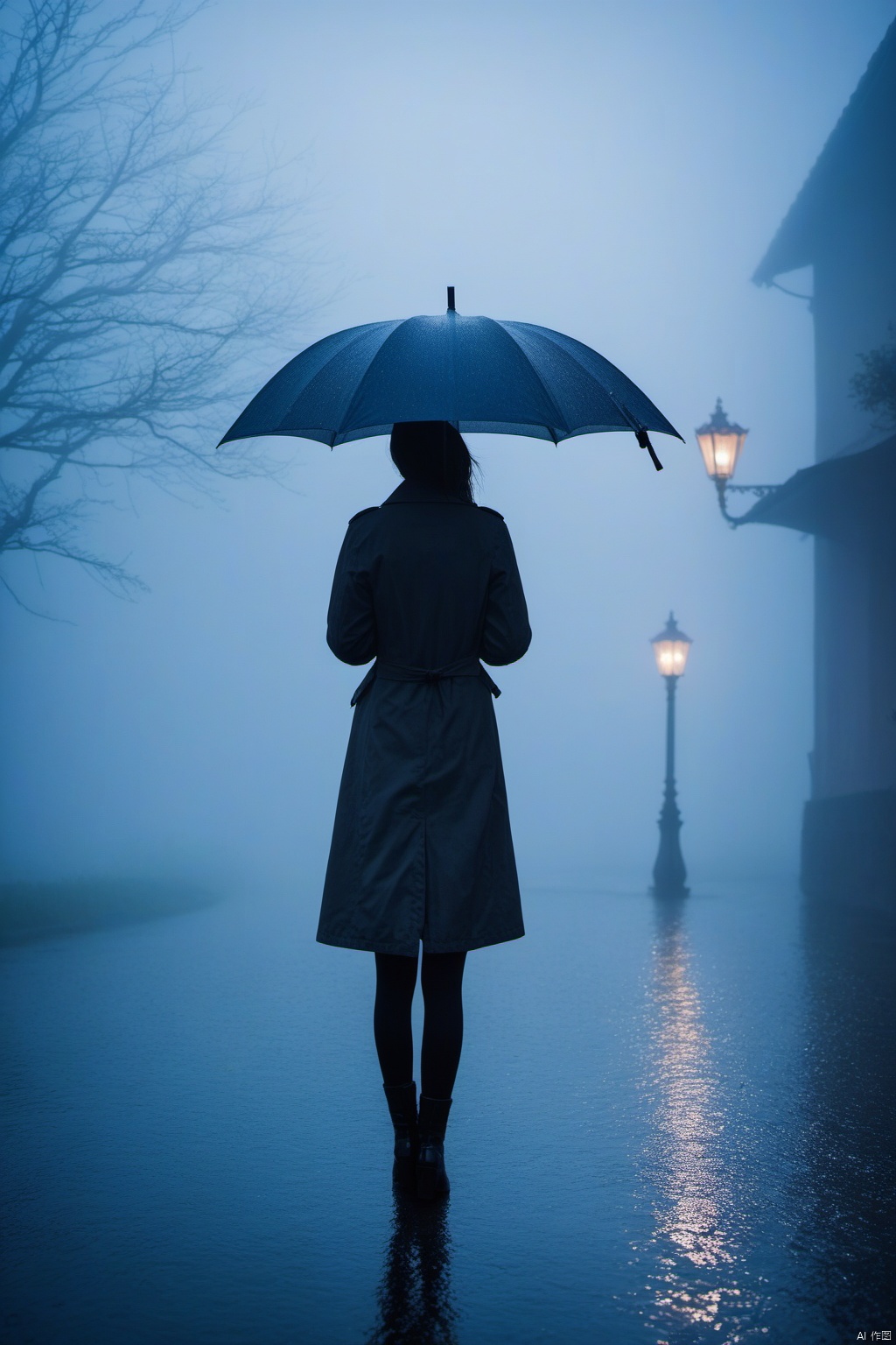 girl, cool, rain, cloudy, fog, medium, cool, dull, lonely

The dim light shines in the fog, and the figure stands in the fog holding an umbrella,