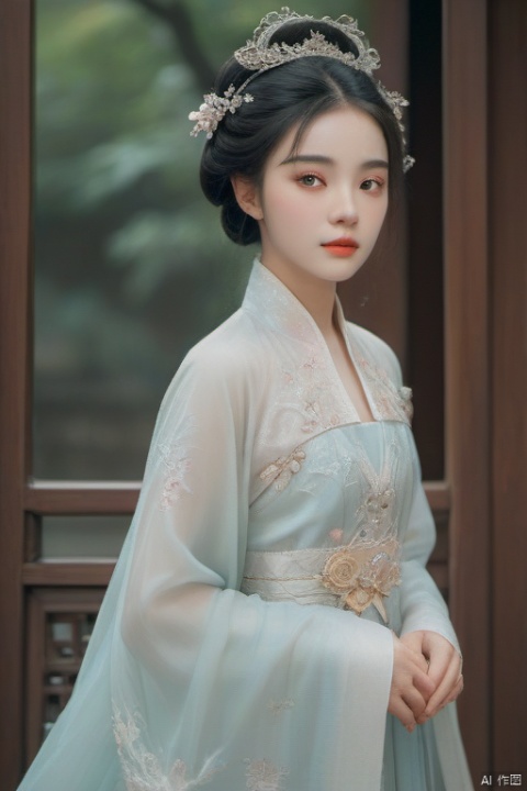  Realistic,masterpiece,best quality,ultra detailed,official art,beauty and aesthetics,detailed,intricate,highly detailed,1girl,chinese girl,solo,Magic sticks,grimoires,highly detailed,delicate countenance,fancy,glassytexture,accessory,gown,crush,手拿着一把古风伞