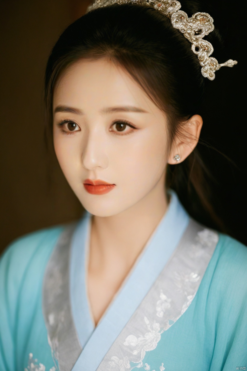  photograph of a Hanfu girl, Edge Darkening, yaya