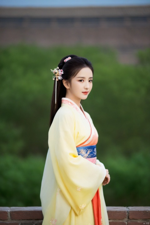  photograph of a Hanfu girl, Edge Darkening, yaya