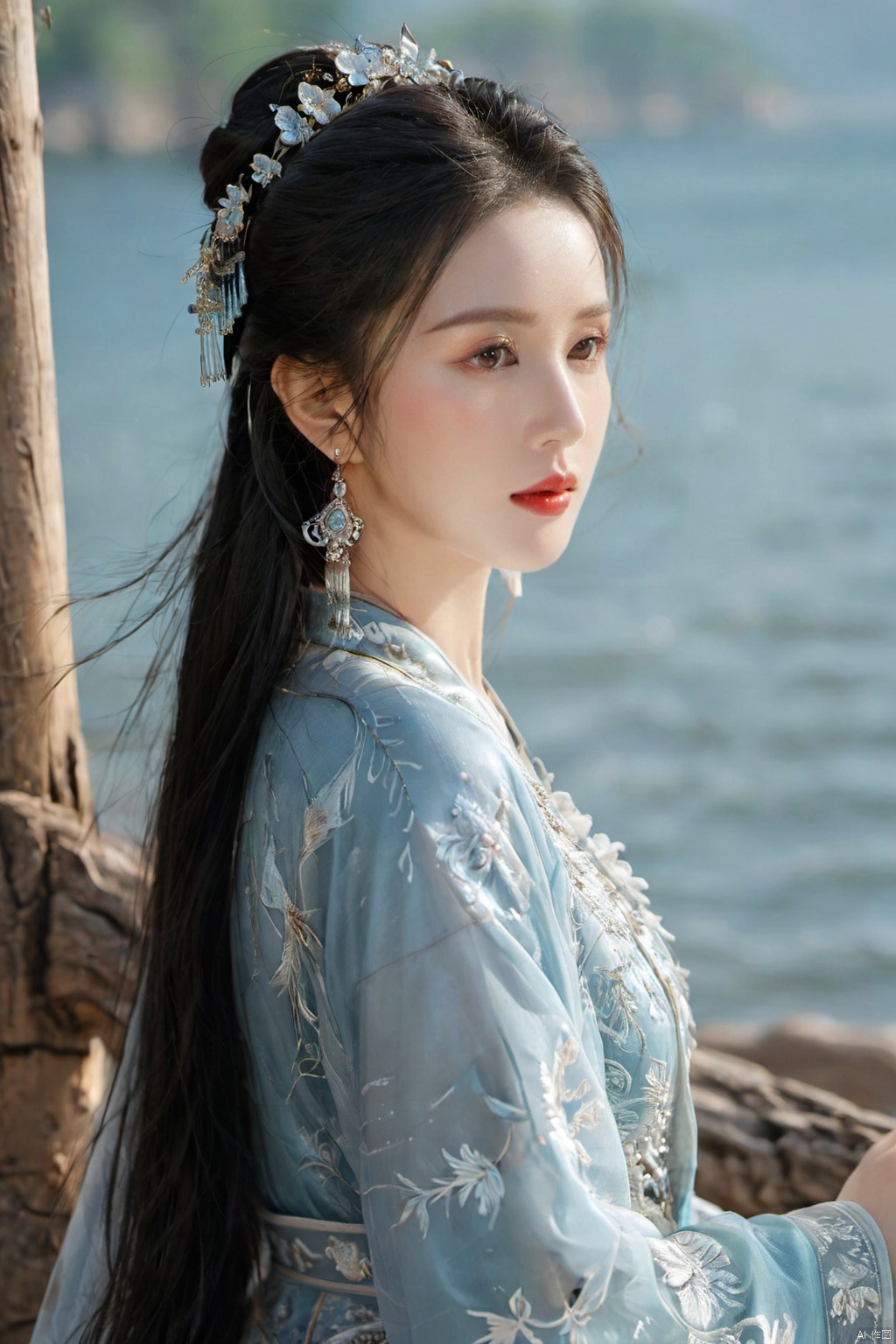  masterpiece, best quality, highly detailed, (photorealistic:1.4), (upper body shot), (upper body view), 1girl,red hanfu, (clothing out of ultra-thin transparent invisible fabric:0.7),26 year old girl,mature *****,earrings,best quality,(photorealistic),transparent,the details are sharp yet possess an organic quality,and there's a subtle grain that adds a layer of depth and authenticity. (masterpiece, top quality, best quality, beautiful and aesthetic:1.2),((upper body)),long hair,black hair,earrings,cute,extreme detailed,(abstract,fractal art),highest detailed,lightning,(water:1.2),(splash_art:1.2),jewelry:1.2,scenery,ink,white wedding dress,high heels, Miao clothing, hhfhb, daxiushan
