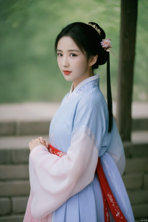  photograph of a Hanfu girl, Edge Darkening, yaya