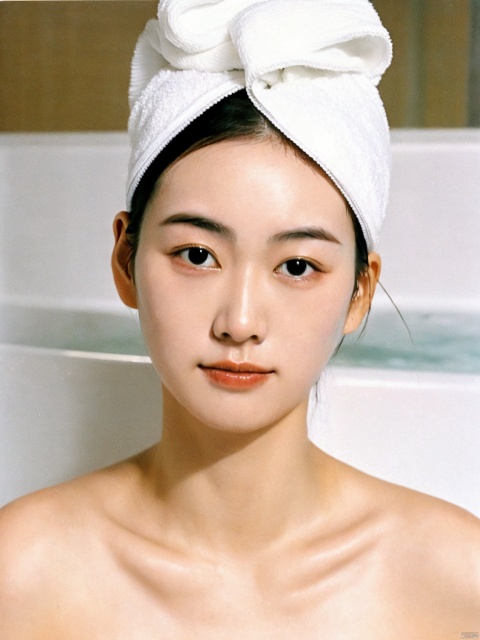  best quality, woman bath tub, close-set eyes, scanned photo, cute chinese girl, facial mark, without makeup, bukkake, effect, towel head, 30 years old, angel face,best quality,masterpiece,